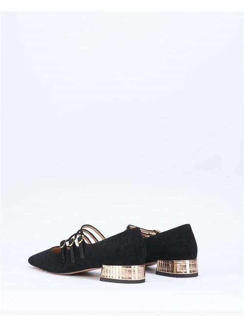 Pumps in camoscio con cinturini e tacco gold Francesco Sacco FRANCESCO SACCO | Pumps | 706199